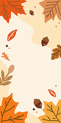 디자인 배너 단풍 낙엽 일러스트 프레임 사람없음 주황색 가을 도토리 카피스페이스 국내일러스트 AI파일 계절 컬러 잎 공백 견과류 파일형식 벡터