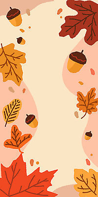 디자인 배너 단풍 낙엽 일러스트 프레임 사람없음 주황색 가을 도토리 카피스페이스 국내일러스트 AI파일 계절 컬러 잎 공백 견과류 파일형식 벡터