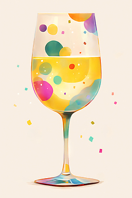 JPG 음료 와인잔 일러스트 추상 사람없음 컬러풀 파티 와인 빈티지 탄산 국내일러스트 AI일러스트 AI콘텐츠 컬러 컨셉 무늬 술잔 주류 이벤트 파일형식