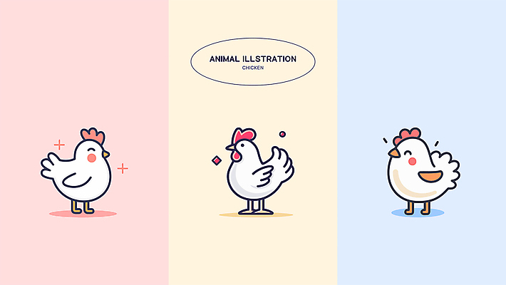일러스트 사람없음 세트 컬러풀 귀여움 닭띠 닭 닭캐릭터 엘리먼트 국내일러스트 AI파일 컬러 동물캐릭터 컨셉 조류 십이지신 파일형식 벡터