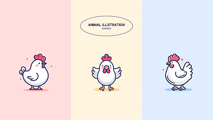 일러스트 사람없음 세트 컬러풀 귀여움 닭띠 닭 닭캐릭터 엘리먼트 국내일러스트 AI파일 컬러 동물캐릭터 컨셉 조류 십이지신 파일형식 벡터