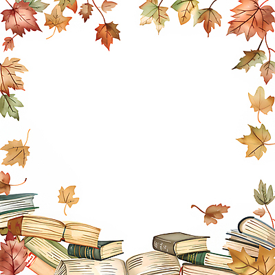 PSD 단풍 낙엽 일러스트 자연 수채화 프레임 사람없음 책 독서 갈색 가을 카피스페이스 국내일러스트 계절 컬러 잎 공백 생태계 파일형식