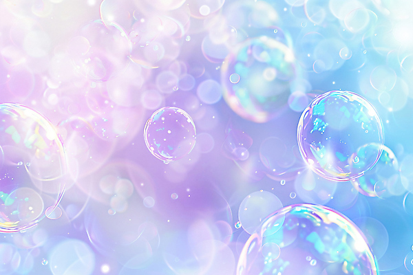 JPG 편집이미지 사람없음 파란색 비눗방울 감성 버블 편집실사 AI컴퓨터그래픽 AI콘텐츠 컬러 컨셉 CG 파일형식