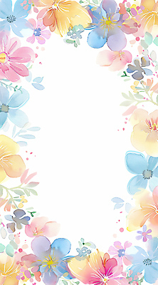 JPG 편집이미지 꽃 프레임 사람없음 컬러풀 화려 카피스페이스 편집실사 AI일러스트 AI콘텐츠 식물 컬러 컨셉 공백 CG 파일형식