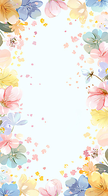 JPG 편집이미지 꽃 프레임 사람없음 컬러풀 화려 카피스페이스 편집실사 AI일러스트 AI콘텐츠 식물 컬러 컨셉 공백 CG 파일형식