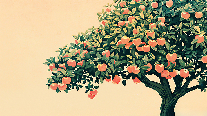 JPG 일러스트 사람없음 빨간색 농작물 수확 가을 분위기 사과나무 수확철 국내일러스트 AI일러스트 AI콘텐츠 나무 계절 컬러 컨셉 농업 사과 파일형식