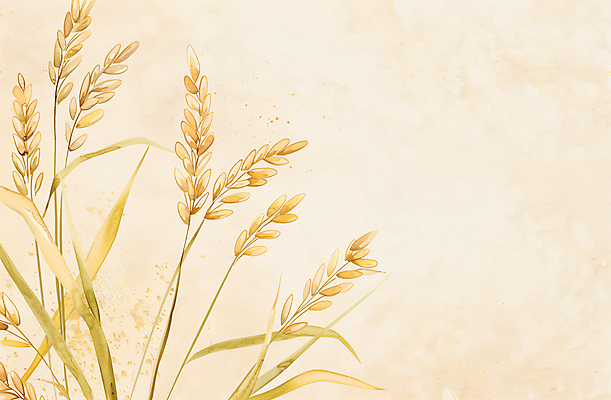 JPG 일러스트 사람없음 농작물 수확 추수 벼 가을 베이지색 카피스페이스 국내일러스트 AI일러스트 AI콘텐츠 계절 컬러 농업 곡류 공백 파일형식
