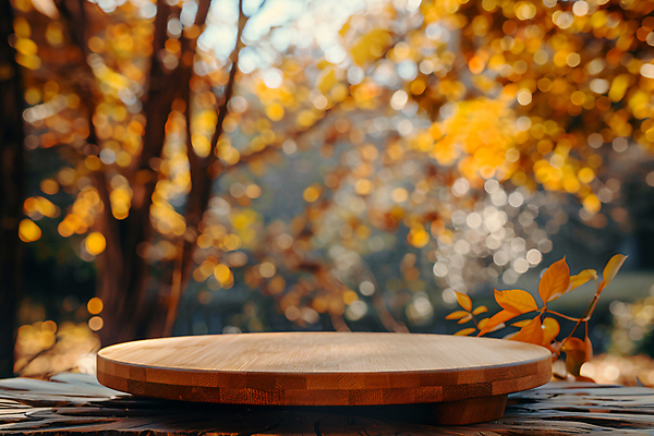 JPG 편집이미지 낙엽 자연 사람없음 목재 갈색 가을풍경 무대 가을 디지털합성 단상 편집실사 AI포토 AI콘텐츠 나무 계절 컬러 잎 재료 풍경 CG 생태계 파일형식 가을_계절