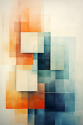 JPG 도형 패턴 일러스트 추상 사람없음 그래픽 디지털 주황색 기하학 국내일러스트 AI일러스트 AI콘텐츠 컬러 무늬 파일형식