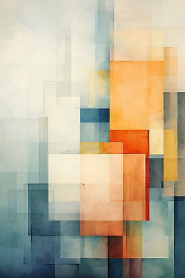 JPG 도형 패턴 일러스트 추상 사람없음 그래픽 디지털 주황색 기하학 국내일러스트 AI일러스트 AI콘텐츠 컬러 무늬 파일형식