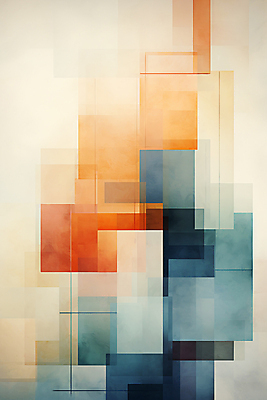 JPG 도형 패턴 일러스트 추상 사람없음 그래픽 디지털 주황색 기하학 국내일러스트 AI일러스트 AI콘텐츠 컬러 무늬 파일형식