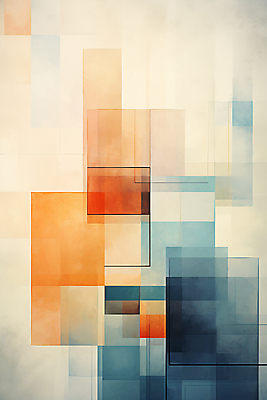 JPG 도형 패턴 일러스트 추상 사람없음 그래픽 디지털 주황색 기하학 국내일러스트 AI일러스트 AI콘텐츠 컬러 무늬 파일형식