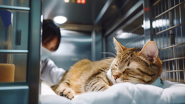 JPG 동물 편집이미지 여자 병원 마스크 한명 성인 눕기 고양이 이불 잠 편안함 동물병원 수의사 입원 케이지 성인여자한명만 편집실사 반려용품 AI포토 AI콘텐츠 1 포유류 의학 침구 모션 사람 반려동물 의사 감각 CG 오브젝트 여자한명만 성인여자만 파일형식