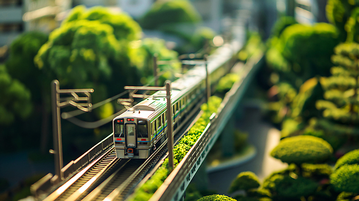 JPG 주간 나무 편집이미지 사람없음 장난감 햇빛 모형 기찻길 미니어처 기차 숲 기차모형 편집실사 AI포토 AI콘텐츠 자연요소 식물 육상교통 대중교통 태양 CG 파일형식