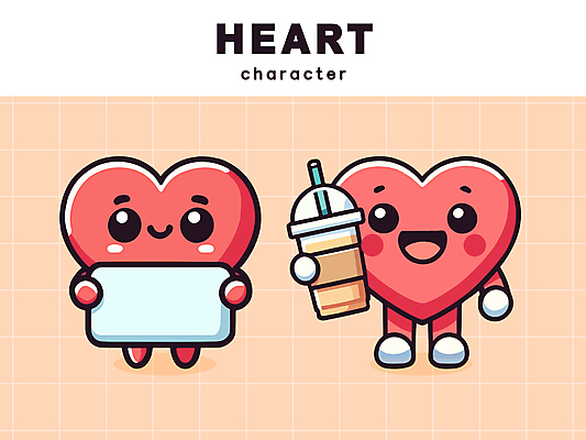 캐릭터 음료 일러스트 미소 들기 사람없음 귀여움 하트 만화 화이트보드 일러캐릭터 AI파일 모양 컨셉 모션 표정 파일형식 벡터