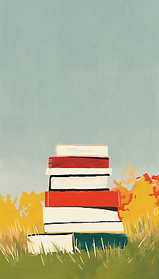 JPG 단풍 일러스트 하늘 잔디 사람없음 책 독서 쌓기 가을 은행잎 카피스페이스 국내일러스트 AI일러스트 AI콘텐츠 식물 계절 잎 모션 공백 파일형식