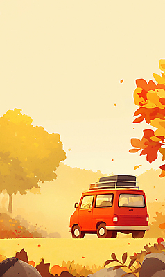JPG 여행 단풍 낙엽 일러스트 자연 단풍나무 휴가 초원 사람없음 소풍 가을풍경 주황색 일몰 캠핑카 차박 국내일러스트 AI일러스트 AI콘텐츠 나무 컬러 잎 자동차 풍경 야외활동 노을 캠핑 생태계 파일형식 가을_계절