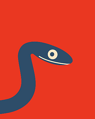 캐릭터 포스터 일러스트 사람없음 그래픽 빨간색 파란색 귀여움 뱀 그림 심플 단순화된 일러캐릭터 푸른뱀캐릭터 AI파일 컬러 컨셉 파충류 뱀캐릭터 파일형식 벡터