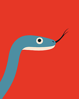 캐릭터 포스터 일러스트 사람없음 그래픽 빨간색 파란색 귀여움 뱀 그림 심플 단순화된 일러캐릭터 푸른뱀캐릭터 AI파일 컬러 컨셉 파충류 뱀캐릭터 파일형식 벡터