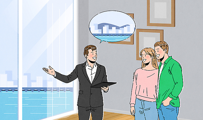 커플 여자 남자 액자 일러스트 창문 부동산 안내 주택 들기 상반신 성인 세명 가리킴 계약 문서 공인중개사 가교 성인만 어깨에손 국내일러스트 AI파일 직업 건축물 비즈니스 관계 모션 사람 손짓 건물 재산 파일형식 벡터