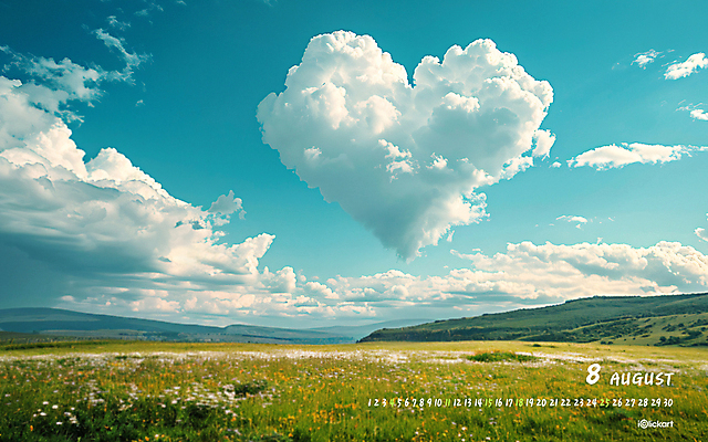 JPG 월페이퍼 바탕화면 8월 날짜 파일형식