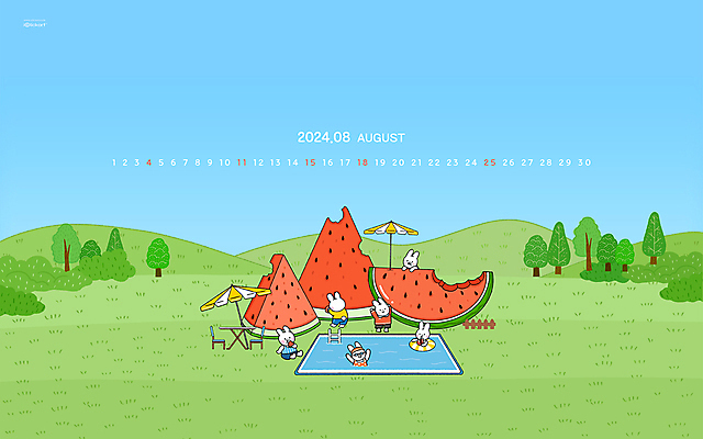 JPG 월페이퍼 바탕화면 8월 날짜 파일형식