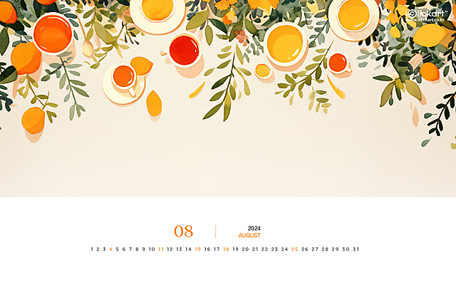 JPG 월페이퍼 바탕화면 8월 날짜 파일형식