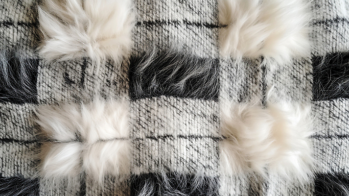 JPG 편집이미지 겨울 패턴 털 따뜻함 사람없음 회색 포근함 질감 체크무늬 편집실사 AI포토 AI콘텐츠 계절 컬러 무늬 감각 CG 파일형식