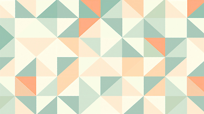 JPG 디자인 백그라운드 패턴 일러스트 사람없음 초록색 주황색 삼각형 대칭 국내일러스트 AI일러스트 AI콘텐츠 도형 컬러 무늬 파일형식