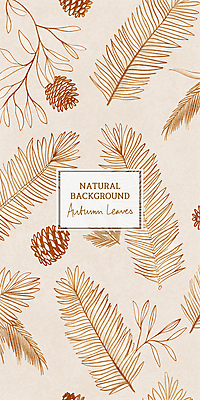 PSD 낙엽 패턴 일러스트 나뭇잎 사람없음 갈색 가을 솔방울 솔잎 드로잉 국내일러스트 계절 컬러 잎 무늬 미술 파일형식