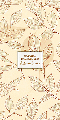 PSD 낙엽 패턴 일러스트 나뭇잎 사람없음 갈색 가을 드로잉 국내일러스트 계절 컬러 잎 무늬 미술 파일형식