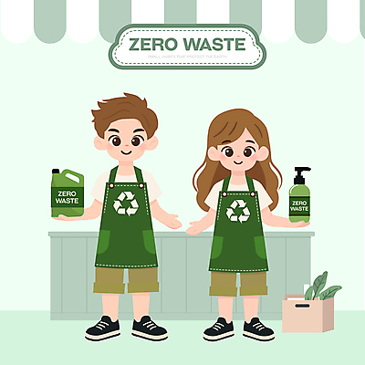 전신 식물 여자 남자 인물캐릭터 일러스트 들기 성인 두명 초록색 자연보호 앞치마 재활용 에코 친환경 공병 차양 성인만 제로웨이스트 다회용품 탄소제로 일러캐릭터 AI파일 캐릭터 컬러 모션 자연 사람 환경 그린캠페인 보호 사회이슈 재활용품 병_담는 파일형식 벡터