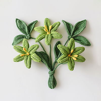 JPG 편집이미지 꽃다발 사람없음 장식 초록색 뜨개질 털실 백합 디지털합성 수공예 핸드메이드 편집소스 편집실사 AI포토 AI콘텐츠 꽃 컬러 취미 실 공예 CG 파일형식