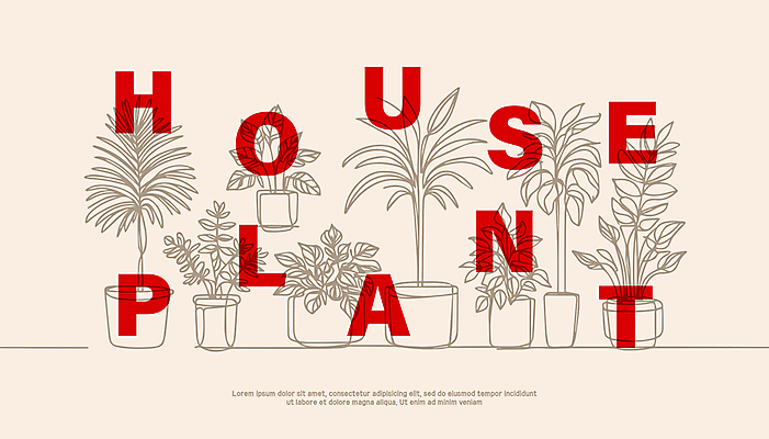 식물 화분 일러스트 텍스트 사람없음 라인아트 심플 단순화된 국내일러스트 AI파일 선 파일형식 벡터