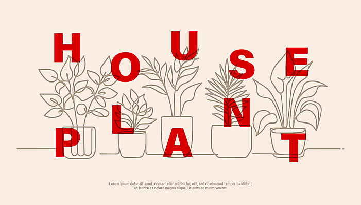 식물 화분 일러스트 텍스트 사람없음 라인아트 심플 단순화된 국내일러스트 AI파일 선 파일형식 벡터