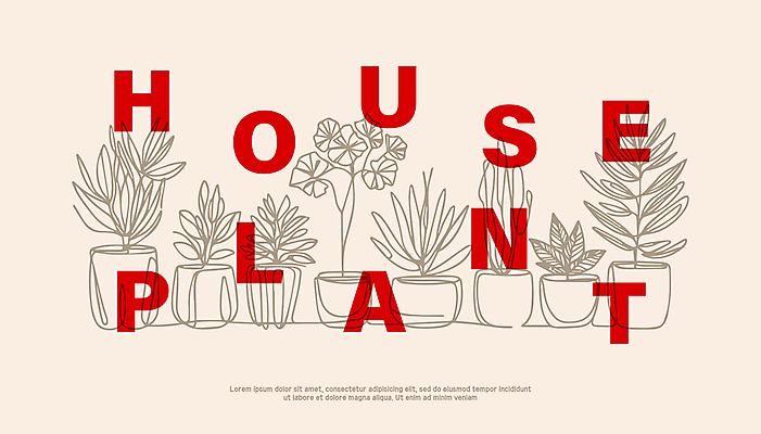 식물 화분 일러스트 텍스트 사람없음 라인아트 심플 단순화된 국내일러스트 AI파일 선 파일형식 벡터