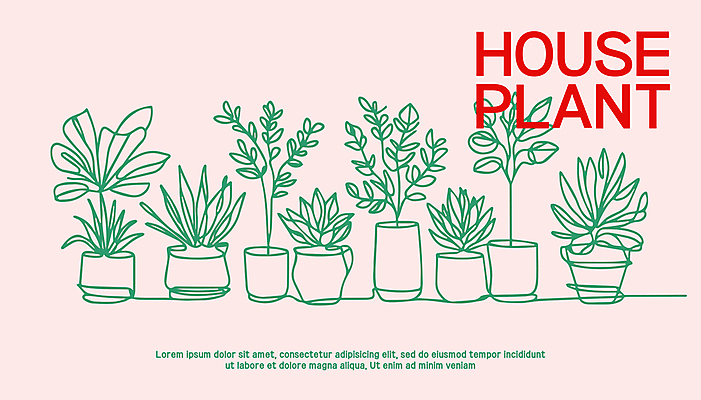 식물 화분 일러스트 텍스트 사람없음 라인아트 심플 단순화된 국내일러스트 AI파일 선 파일형식 벡터
