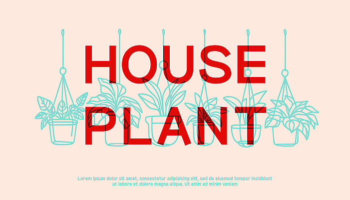 식물 화분 일러스트 텍스트 사람없음 라인아트 심플 단순화된 행잉플랜트 국내일러스트 AI파일 선 파일형식 벡터