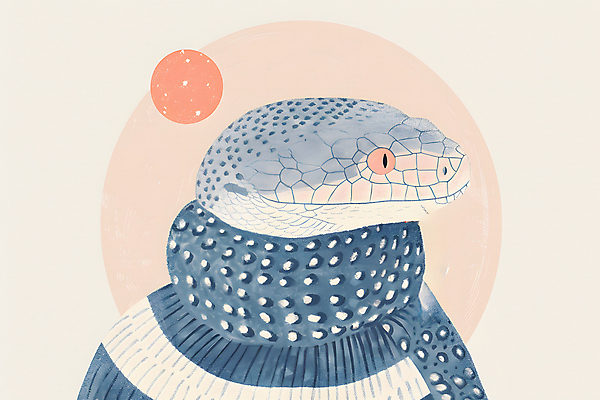 JPG 패션 일러스트 사람없음 파란색 목도리 원형 뱀 스웨터 국내일러스트 푸른뱀 AI일러스트 AI콘텐츠 도형 잡화 컬러 상의 파충류 파일형식