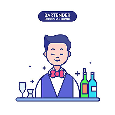 남자 인물캐릭터 일러스트 술병 주류 직업캐릭터 한명 미소 상반신 성인 눈감음 칵테일 바 서비스업 칵테일잔 바텐더 단순화된 성인남자한명만 일러캐릭터 AI파일 직업 캐릭터 1 산업 음료 술잔 모션 병_용기 표정 사람 남자한명만 성인남자만 파일형식 벡터