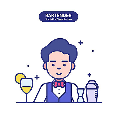 남자 인물캐릭터 일러스트 술병 주류 직업캐릭터 한명 미소 상반신 성인 칵테일 바 서비스업 칵테일잔 바텐더 단순화된 성인남자한명만 셰이커 일러캐릭터 AI파일 직업 캐릭터 1 산업 음료 술잔 병_용기 표정 사람 남자한명만 성인남자만 파일형식 벡터