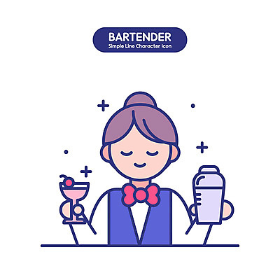 여자 인물캐릭터 일러스트 술병 주류 직업캐릭터 한명 미소 들기 상반신 성인 눈감음 칵테일 바 서비스업 칵테일잔 바텐더 단순화된 성인여자한명만 셰이커 일러캐릭터 AI파일 직업 캐릭터 1 산업 음료 술잔 모션 병_용기 표정 사람 여자한명만 성인여자만 파일형식 벡터