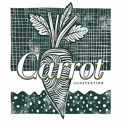 PSD 디자인 포스터 곡선 일러스트 흑백 사람없음 농작물 당근 가을 빈티지 점 국내일러스트 계절 선 컨셉 농업 뿌리채소 촬영기법 파일형식