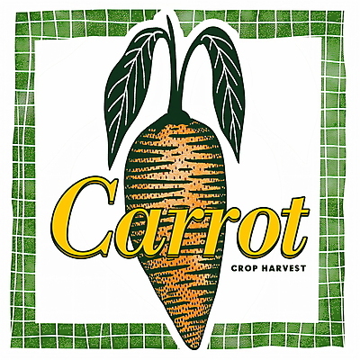 PSD 디자인 포스터 일러스트 사람없음 초록색 농작물 주황색 당근 가을 빈티지 국내일러스트 계절 컬러 컨셉 농업 뿌리채소 파일형식