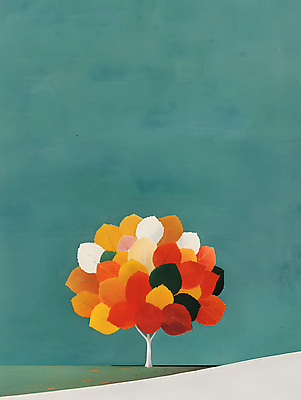 JPG 나무 단풍 일러스트 자연 하늘 잔디 사람없음 컬러풀 평화 가을 그림 카피스페이스 국내일러스트 AI일러스트 AI콘텐츠 식물 계절 컬러 컨셉 잎 공백 생태계 파일형식