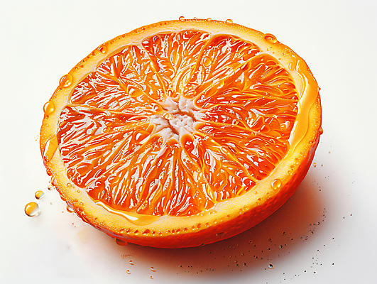 JPG 편집이미지 오렌지 단면 그림자 사람없음 물방울 신선 과육 편집실사 AI포토 AI콘텐츠 과일 CG 파일형식