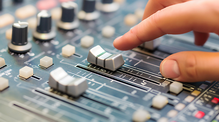 JPG 편집이미지 손 음악 음향기기 신체부위 소리 믹싱 이퀄라이저 사운드믹서 편집실사 AI인물포토 AI콘텐츠 문화예술 사람 전자제품 CG 파일형식 AI포토