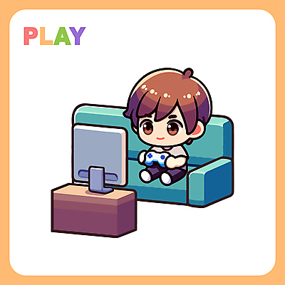 남자 어린이 인물캐릭터 일러스트 한명 소년 소파 노란색 귀여움 텔레비전 게임 즐거움 휴대용게임기 소년한명만 일러캐릭터 AI파일 캐릭터 1 감정 컬러 컨셉 의자 놀이 사람 전자제품 휴대용 게임기 남자한명만 소년만 파일형식 벡터