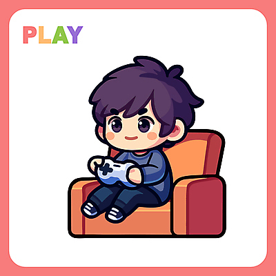 남자 어린이 인물캐릭터 일러스트 한명 소년 빨간색 소파 귀여움 게임 즐거움 휴대용게임기 소년한명만 일러캐릭터 AI파일 캐릭터 1 감정 컬러 컨셉 의자 놀이 사람 휴대용 게임기 남자한명만 소년만 파일형식 벡터