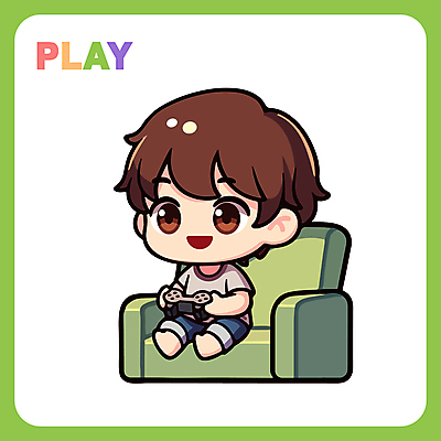 남자 어린이 인물캐릭터 일러스트 한명 소년 초록색 소파 귀여움 게임 즐거움 휴대용게임기 소년한명만 일러캐릭터 AI파일 캐릭터 1 감정 컬러 컨셉 의자 놀이 사람 휴대용 게임기 남자한명만 소년만 파일형식 벡터